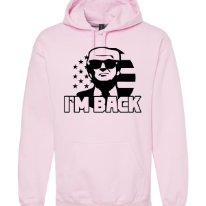 Im Back Black - Light Pink Hoodie