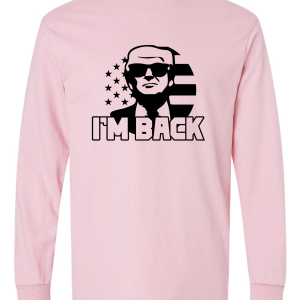 Im Back Black - Light Pink Long Sleeve
