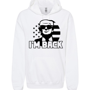 Im Back Black - White Hoodie