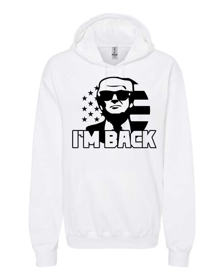 Im Back Black - White Hoodie (1)