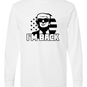 Im Back Black - White Long Sleeve