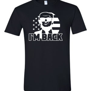 Im Back White - Black T-shirt
