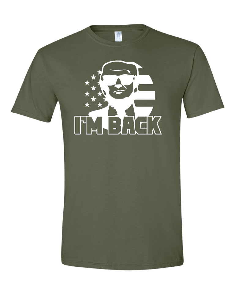 Im Back White - Military Green Tshirt (2)