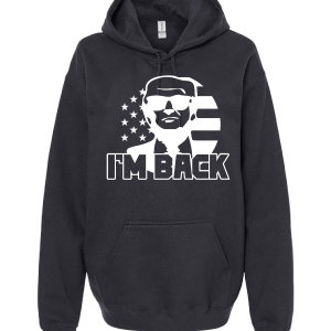Im Back White - Black Hoodie