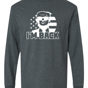 Im Back White - Dark Heather Long Sleeve