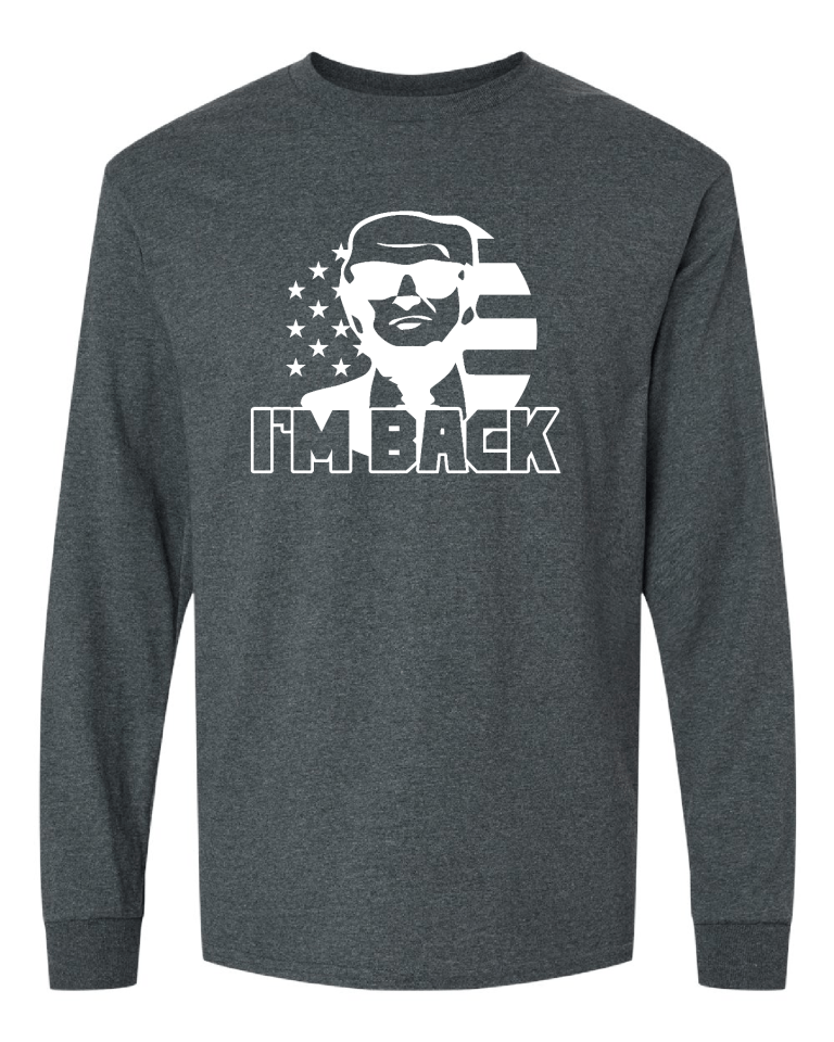 Im Back White - Dark Heather Long Sleeve (1)