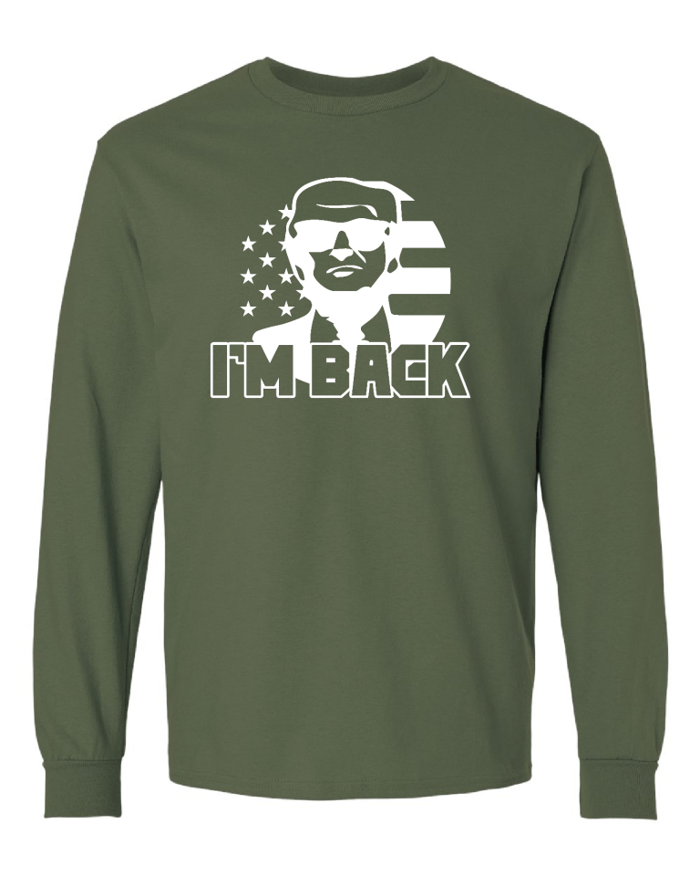 Im Back White - Military Green Long Sleeve (2)