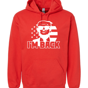 Im Back White - Red Hoodie