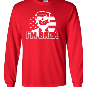 Im Back White - Red Long Sleeve