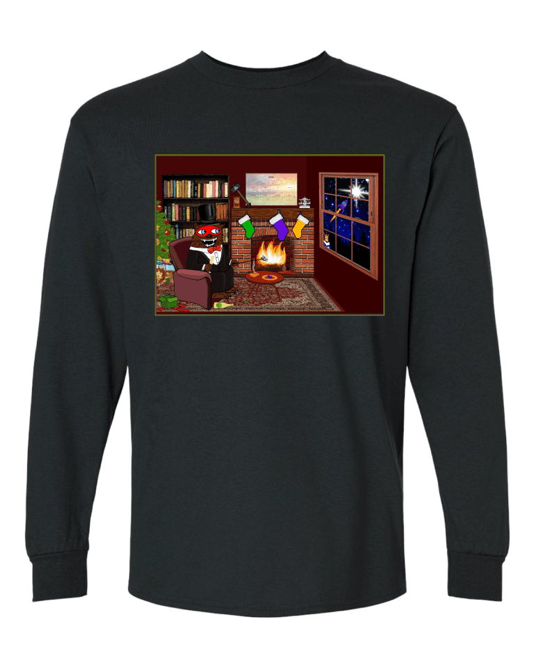 XRP Bear Fireplace - Black Long Sleeve